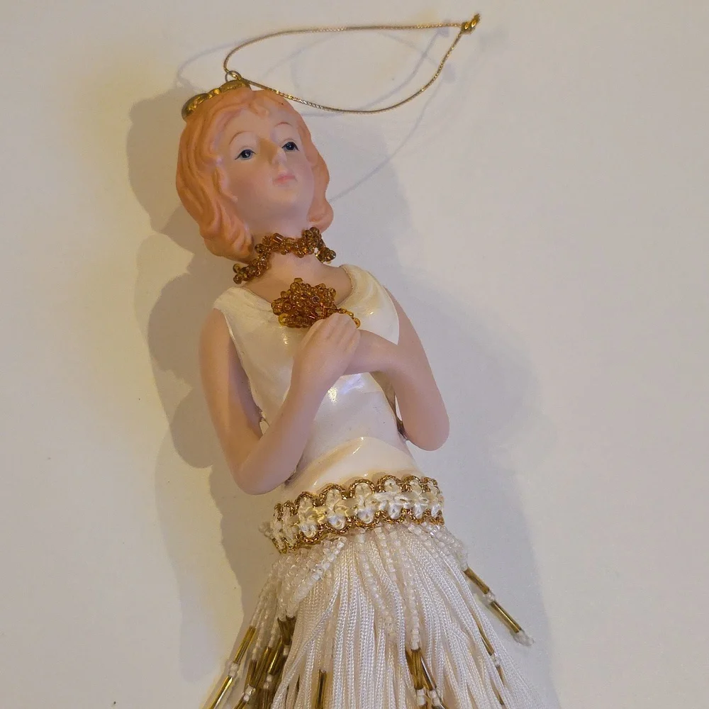 Christmas Ornament - 1920's Flapper Style Doll Ornament